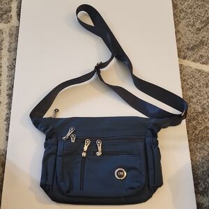 Fabuxry Navy Blue Nylon Crossbody Bag. EUC